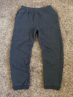 FILA Sweatpants Fleece Sweats Grey Large Comfy Loungewear Sportswear